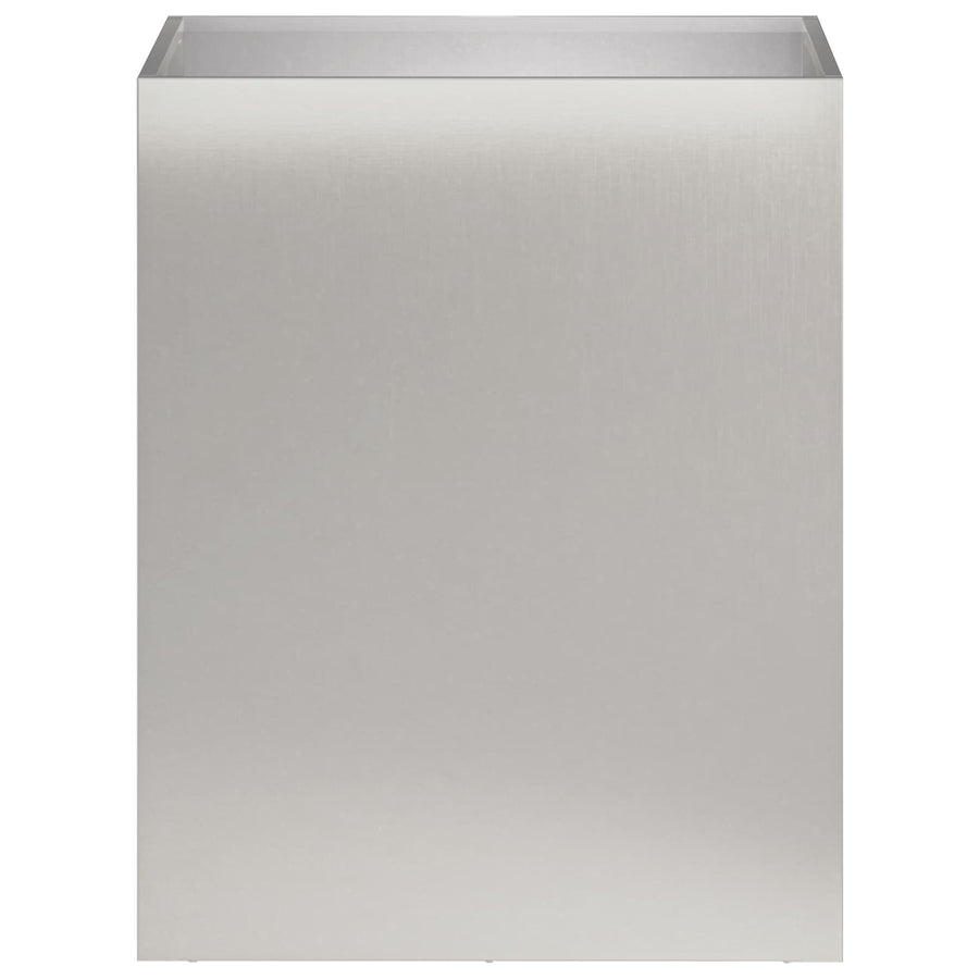Plantenbak 2 st zilver 40 x 30 x 40 cm Roestvrij staal