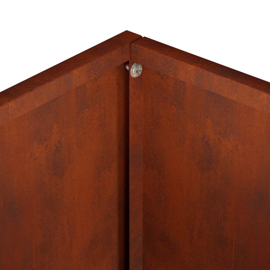 Plantenbak 2 st Roestkleurig 40 x 30 x 40 cm weervast staal
