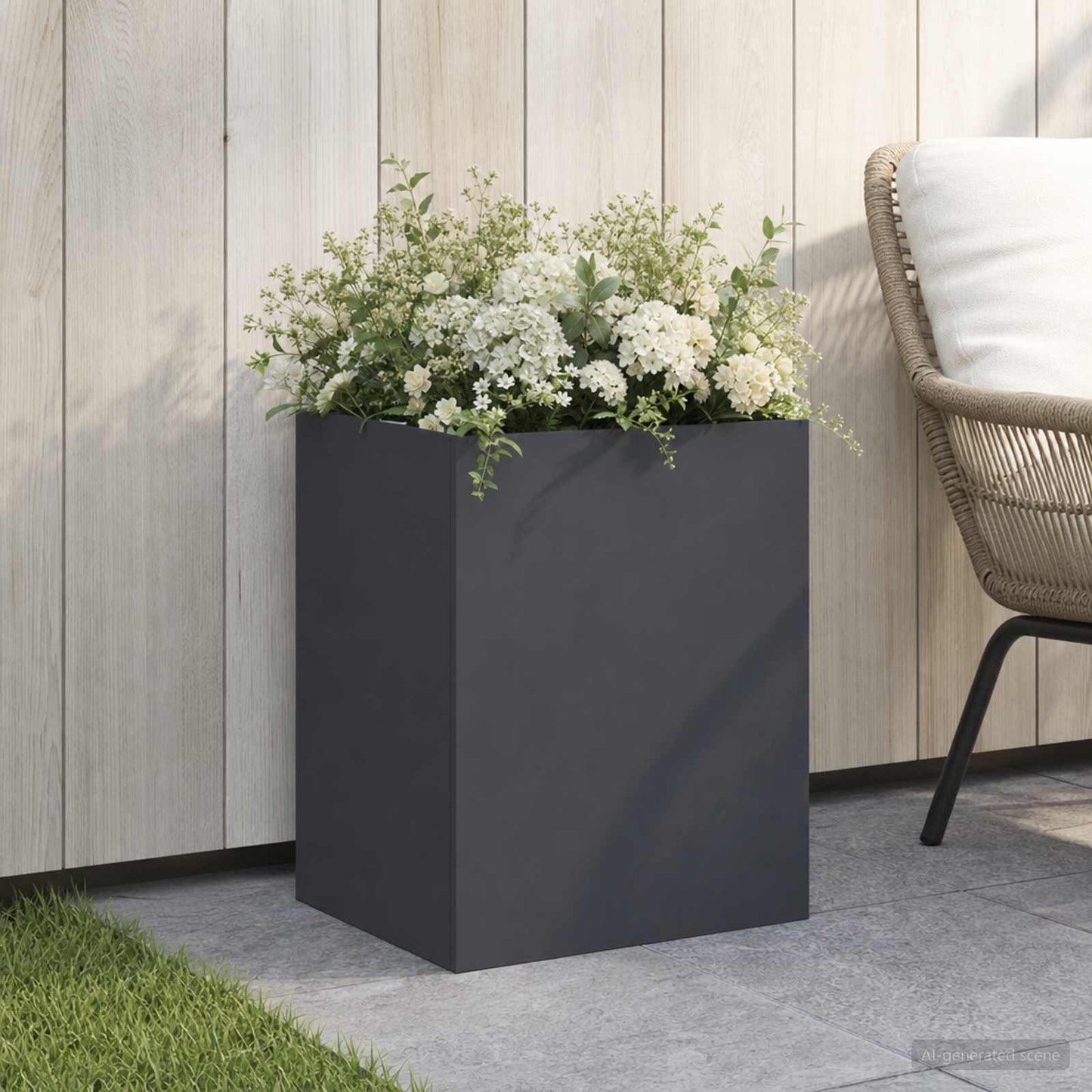 Plantenbak Antraciet 40 x 30 x 50 cm Koudgewalst staal