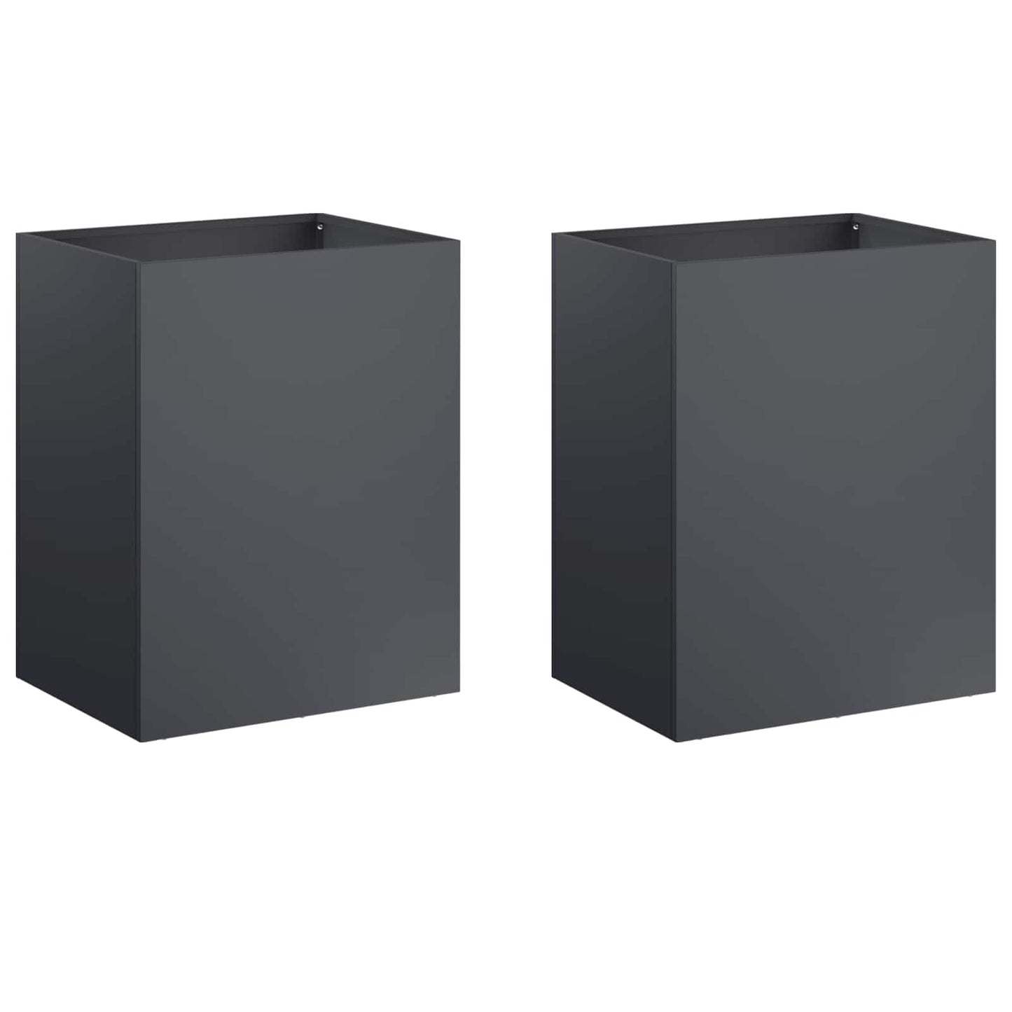 Plantenbak 2 st Antraciet 40 x 30 x 50 cm Koudgewalst staal