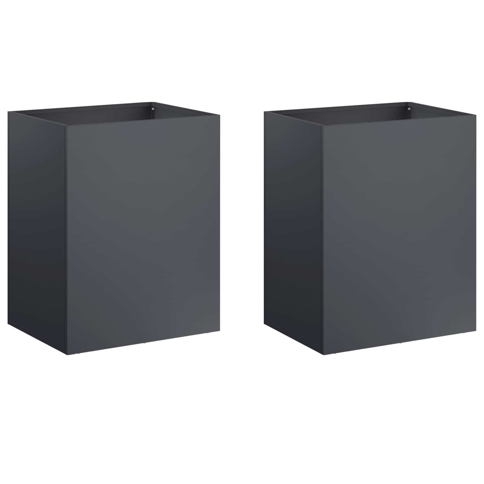 Plantenbak 2 st Antraciet 40 x 30 x 50 cm Koudgewalst staal
