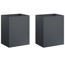 Plantenbak 2 st Antraciet 40 x 30 x 50 cm Koudgewalst staal