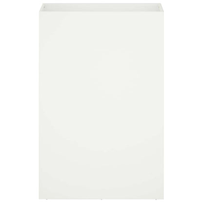 Plantenbak 2 st Wit 40 x 30 x 75 cm Koudgewalst staal