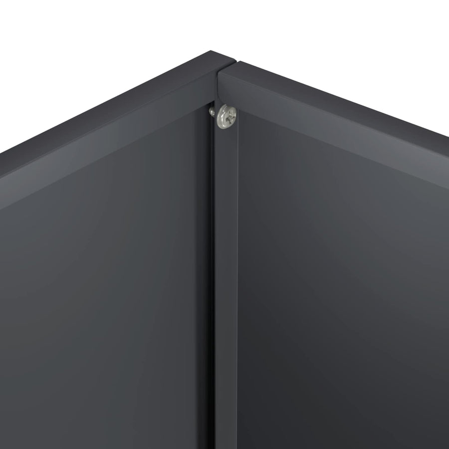 Plantenbak 2 st Antraciet 40 x 30 x 75 cm Koudgewalst staal