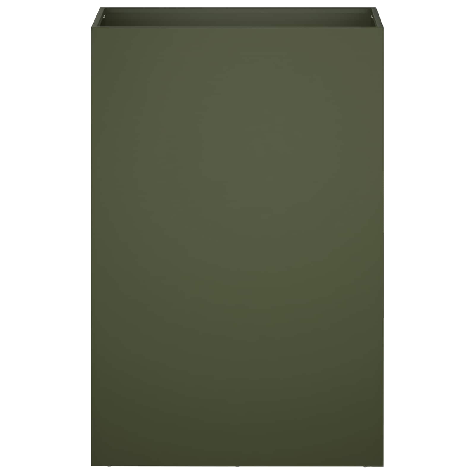 Plantenbak Olijfgroen 40 x 30 x 75 cm Koudgewalst staal