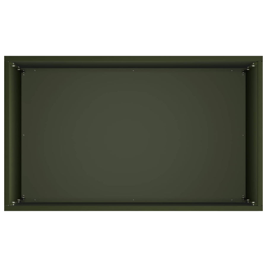 Plantenbak Olijfgroen 40 x 30 x 75 cm Koudgewalst staal