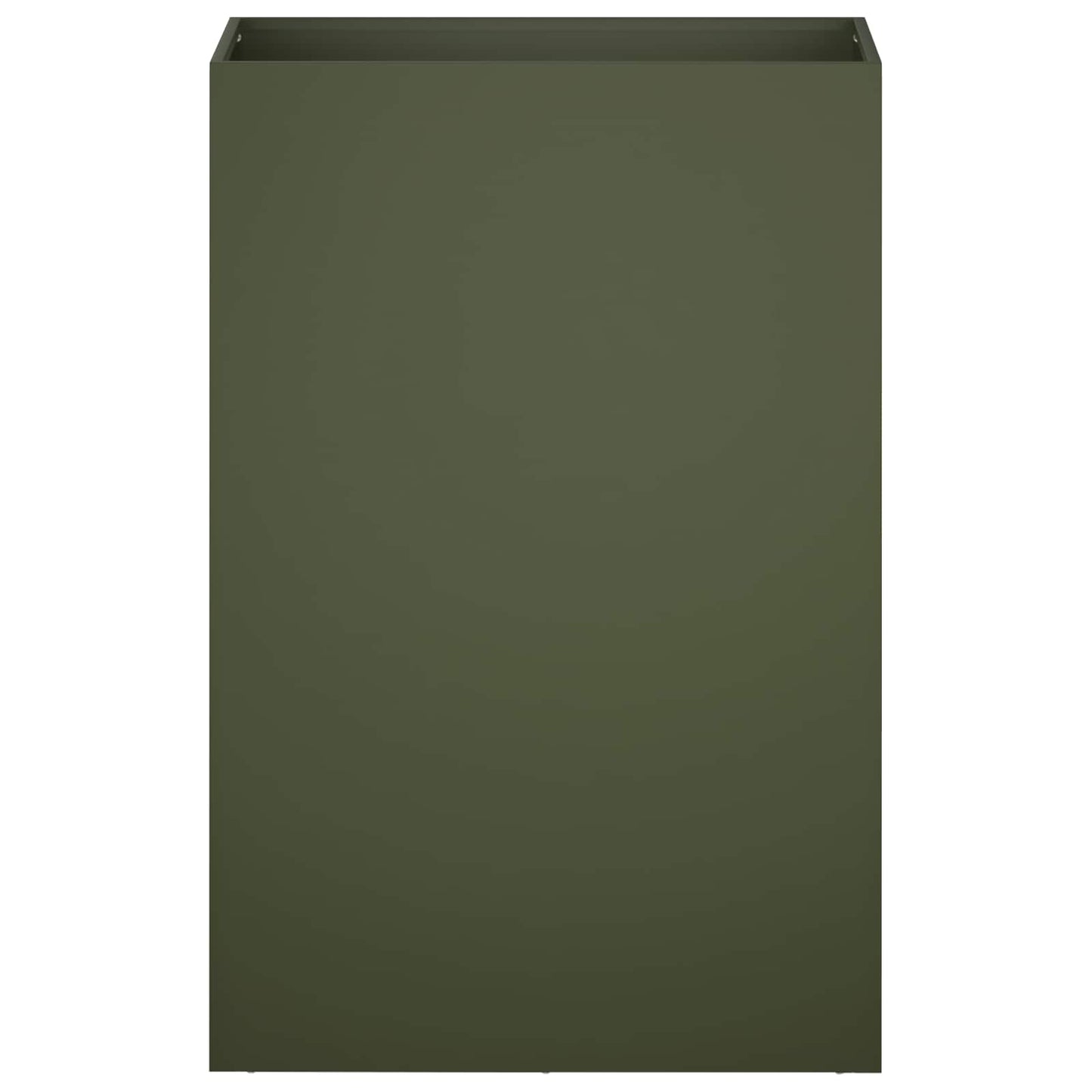 Plantenbak 2 st Olijfgroen 40 x 30 x 75 cm Koudgewalst staal