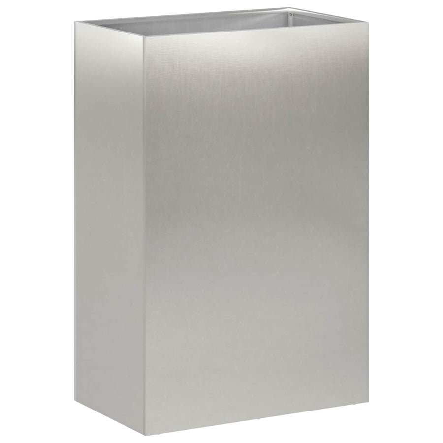 Plantenbak 2 st zilver 40 x 30 x 75 cm Roestvrij staal