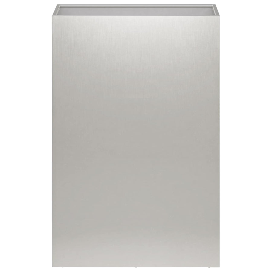 Plantenbak 2 st zilver 40 x 30 x 75 cm Roestvrij staal