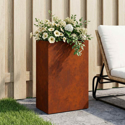 Plantenbak Roestkleurig 40 x 30 x 75 cm weervast staal