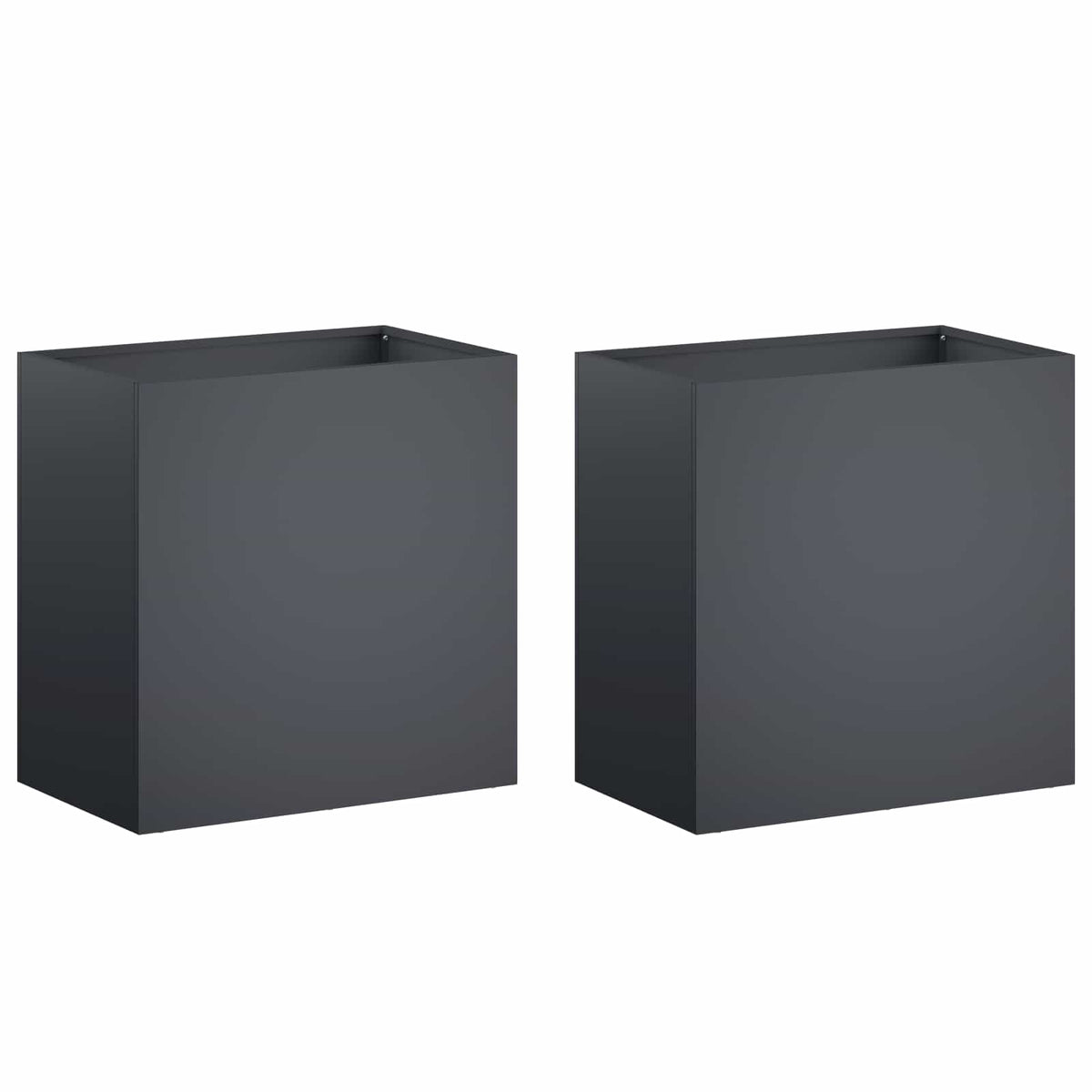 Plantenbak 2 st Antraciet 50 x 30 x 40 cm Koudgewalst staal