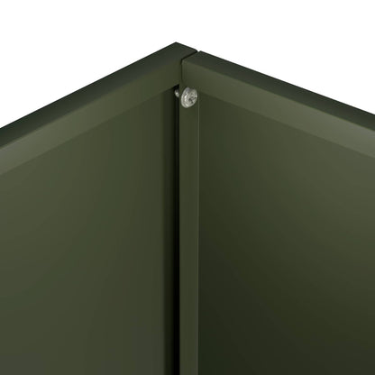 Plantenbak 2 st Olijfgroen 50 x 30 x 40 cm Koudgewalst staal