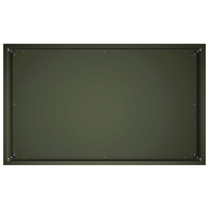 Plantenbak 2 st Olijfgroen 50 x 30 x 40 cm Koudgewalst staal
