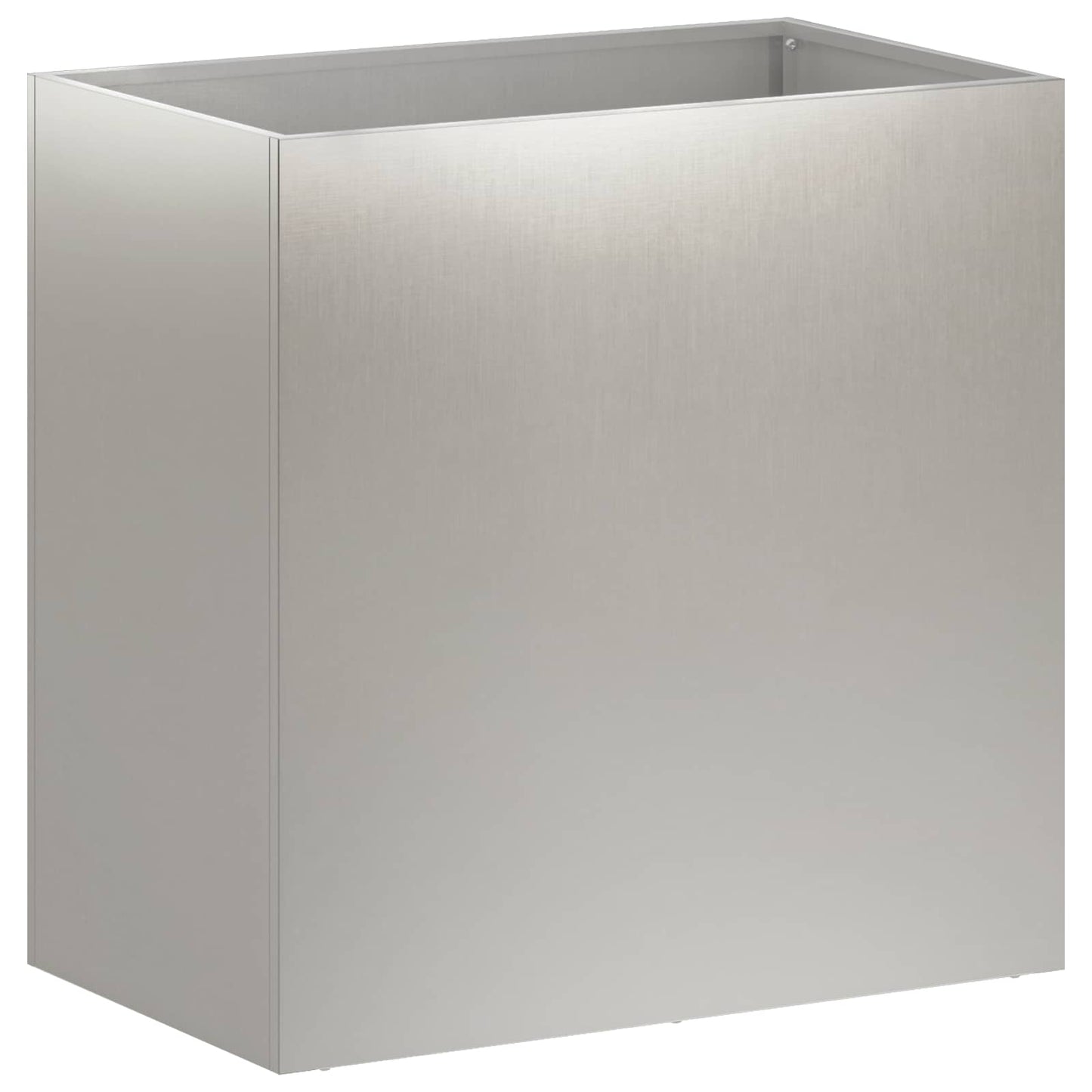 Plantenbak 2 st zilver 50 x 30 x 40 cm Roestvrij staal