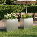 Plantenbak 50x30x40 cm zilver gegalvaniseerd staal