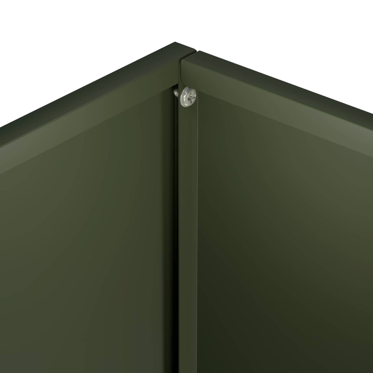 Plantenbak 2 st Olijfgroen 50 x 30 x 50 cm Koudgewalst staal