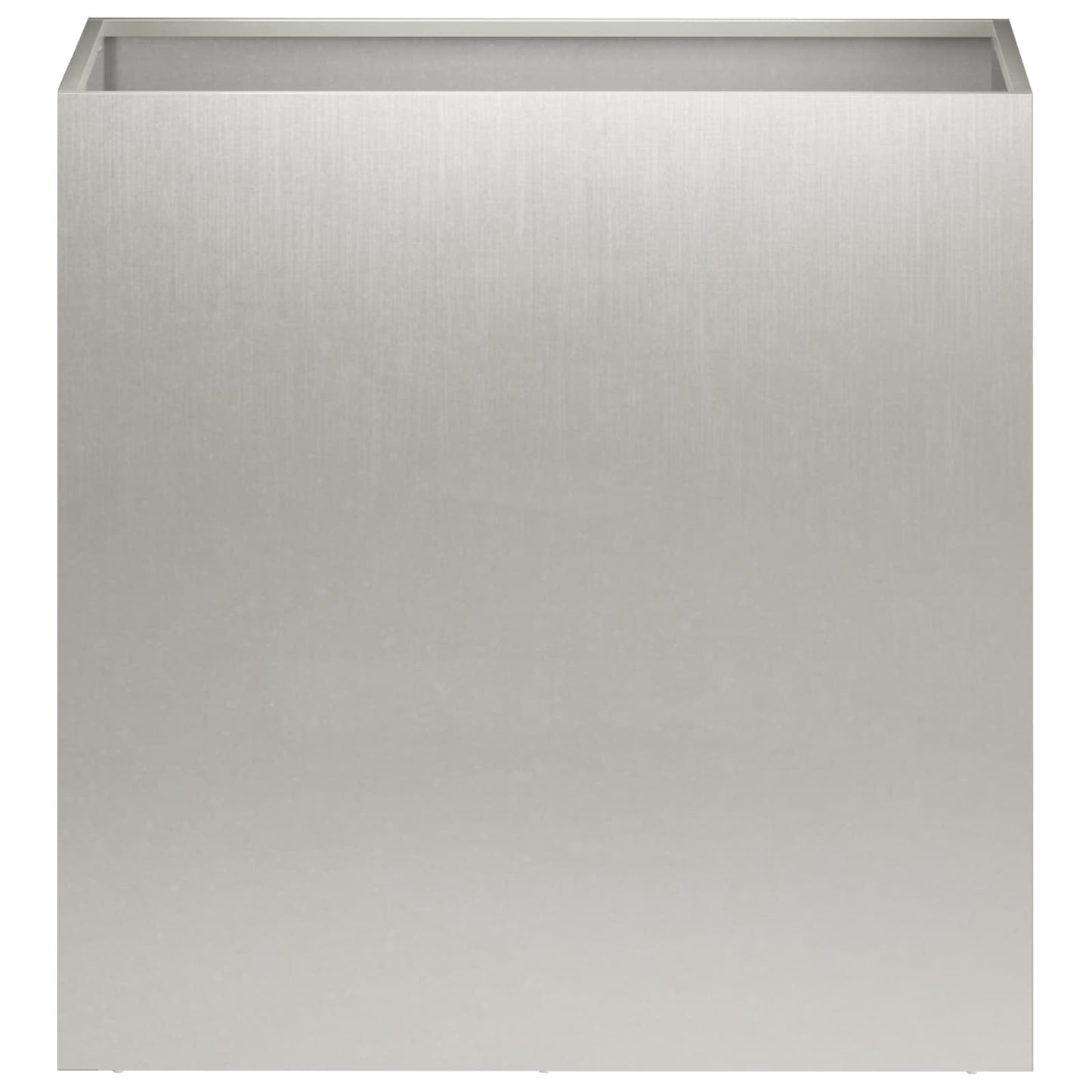 Plantenbak 2 st zilver 50 x 30 x 50 cm Roestvrij staal