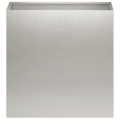 Plantenbak 2 st zilver 50 x 30 x 50 cm Roestvrij staal