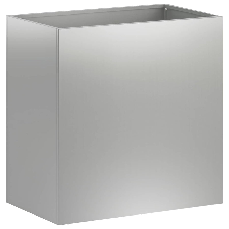 Plantenbak 2 st zilver 50 x 30 x 50 cm Gegalvaniseerd staal