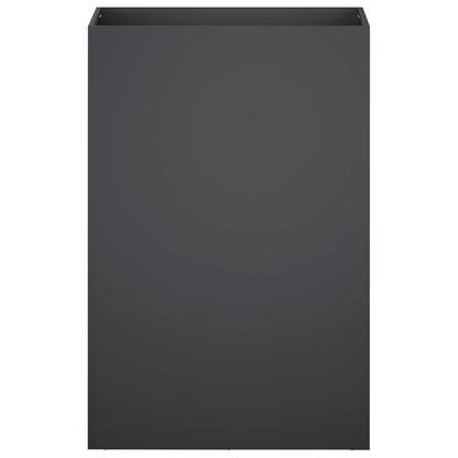 Plantenbak 2 st Zwart 50 x 30 x 75 cm Koudgewalst staal