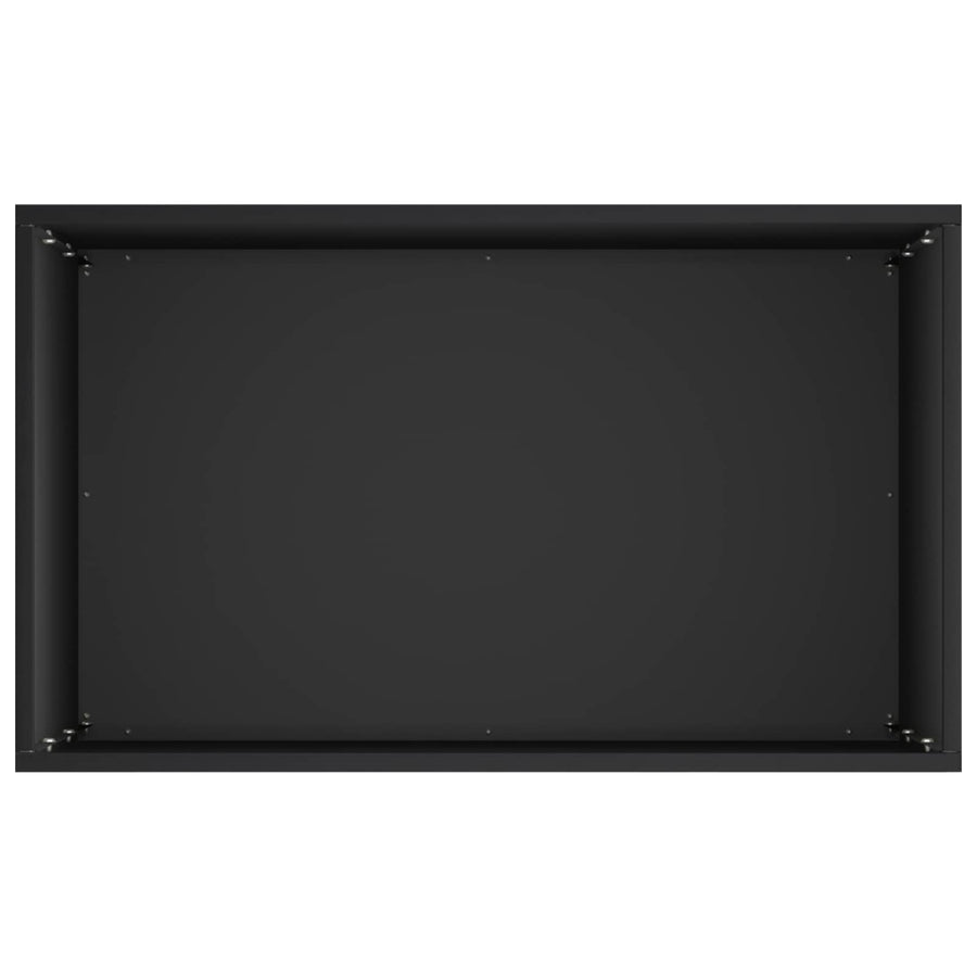 Plantenbak 2 st Zwart 50 x 30 x 75 cm Koudgewalst staal