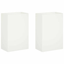 Plantenbak 2 st Wit 50 x 30 x 75 cm Koudgewalst staal