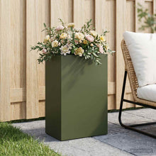 Plantenbak Olijfgroen 50 x 30 x 75 cm Koudgewalst staal
