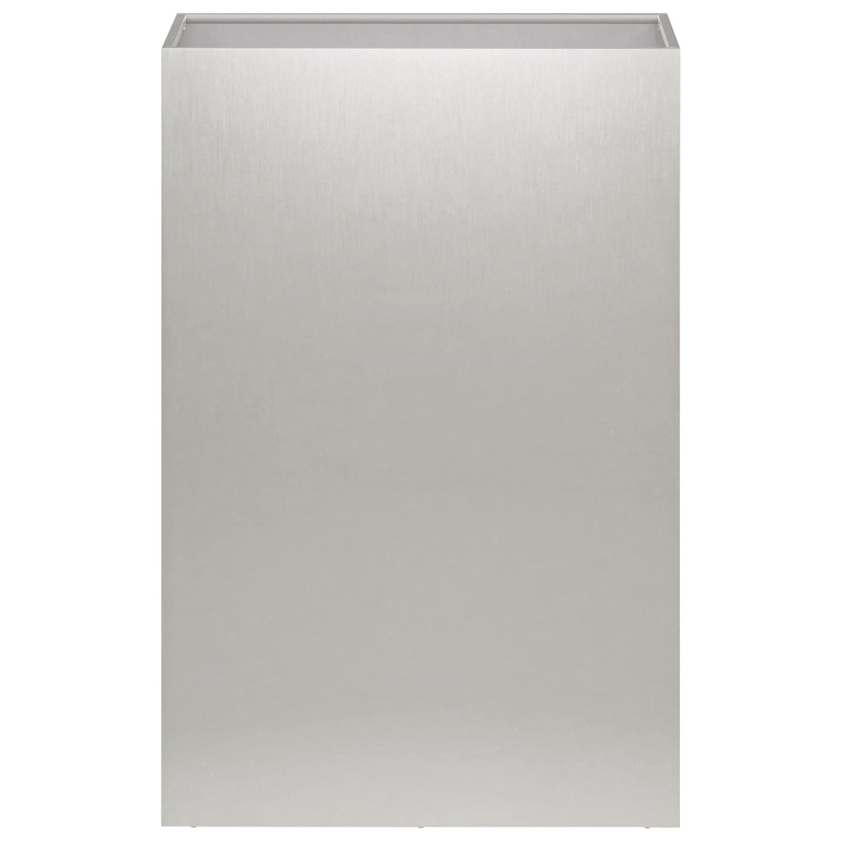 Plantenbak 2 st zilver 50 x 30 x 75 cm Roestvrij staal
