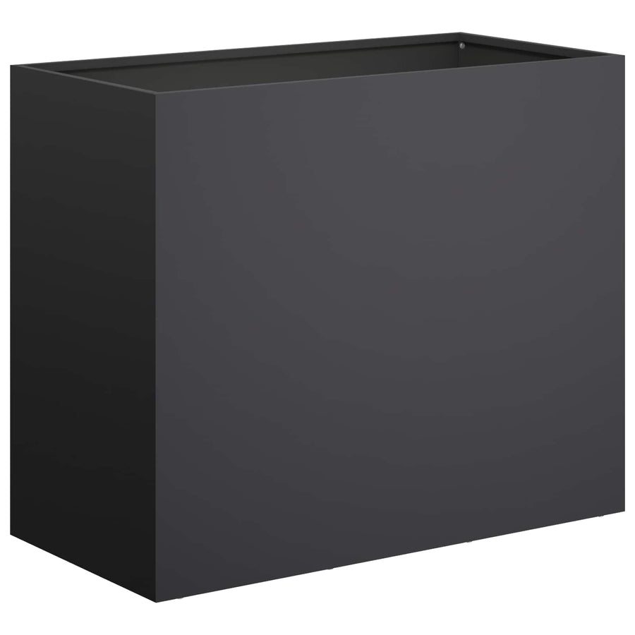 Plantenbak 2 st Zwart 60 x 30 x 40 cm Koudgewalst staal