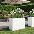 Plantenbak wit 60x30x40 cm koudgewalst staal
