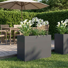 Plantenbak koudgewalst staal antraciet 60x30x40 cm