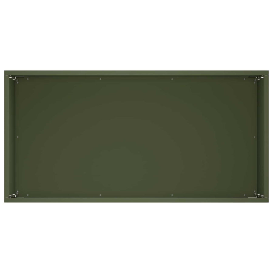 Plantenbak Olijfgroen 60 x 30 x 40 cm Koudgewalst staal