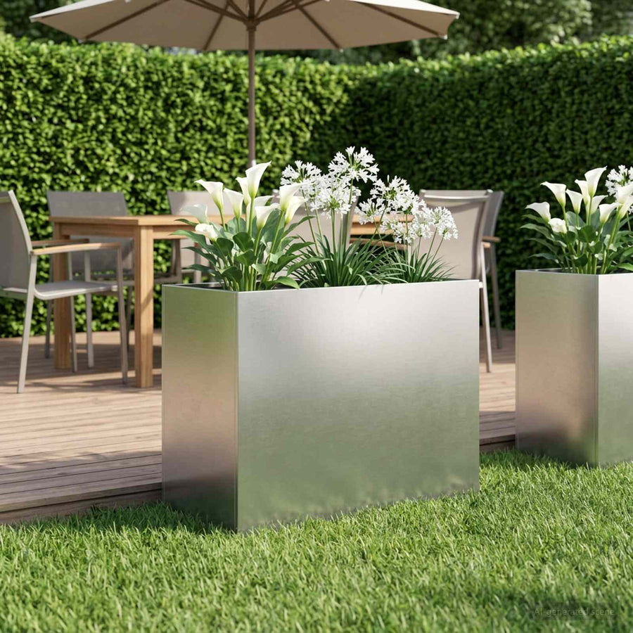 Plantenbak zilver 60 x 30 x 40 cm Roestvrij staal