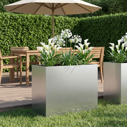 Plantenbak zilver 60 x 30 x 40 cm Gegalvaniseerd staal