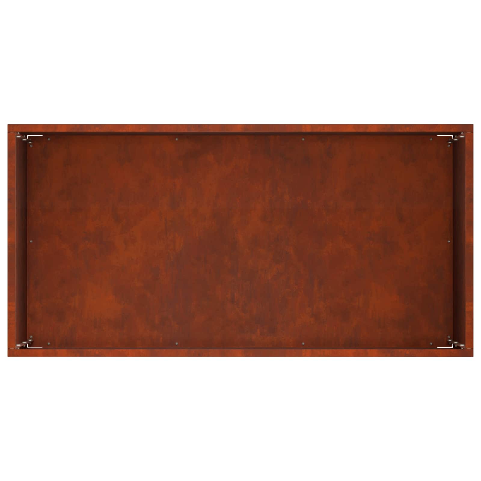 Plantenbak 2 st Roestkleurig 60 x 30 x 40 cm weervast staal