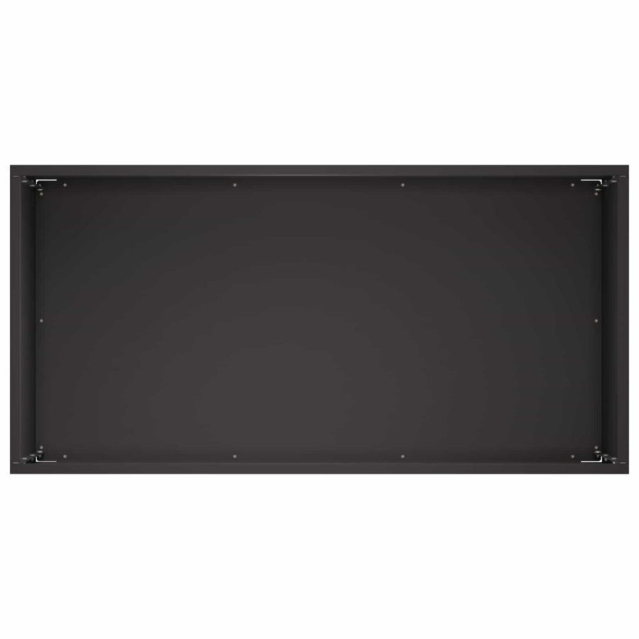 Plantenbak 2 st Zwart 60 x 30 x 50 cm Koudgewalst staal