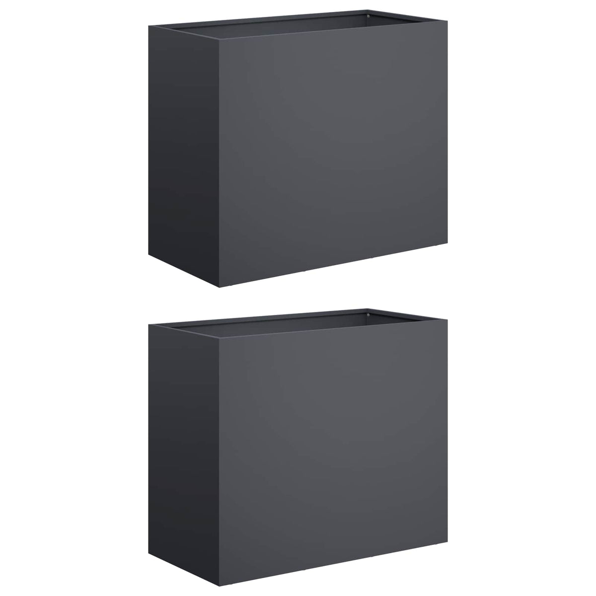 Plantenbak 2 st Antraciet 60 x 30 x 50 cm Koudgewalst staal