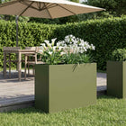 Plantenbak 60x30x50 cm koudgewalst staal olijfgroen