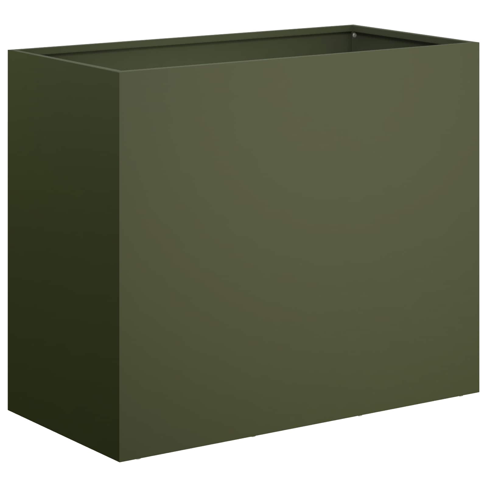 Plantenbak Olijfgroen 60 x 30 x 50 cm Koudgewalst staal