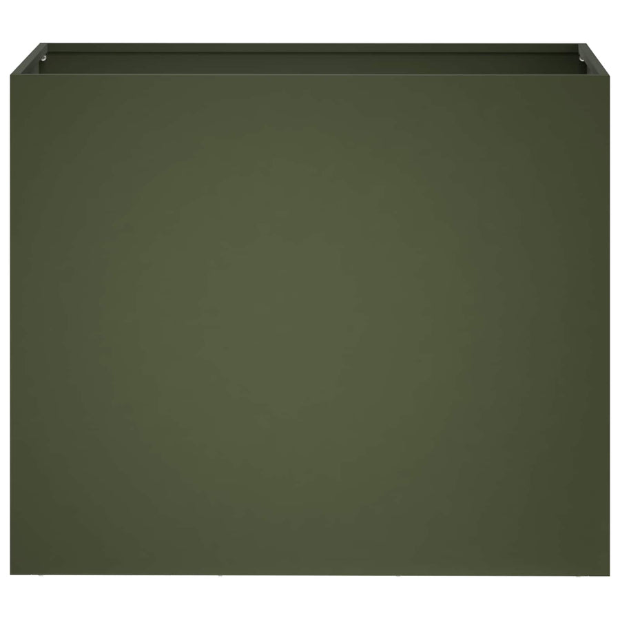 Plantenbak Olijfgroen 60 x 30 x 50 cm Koudgewalst staal