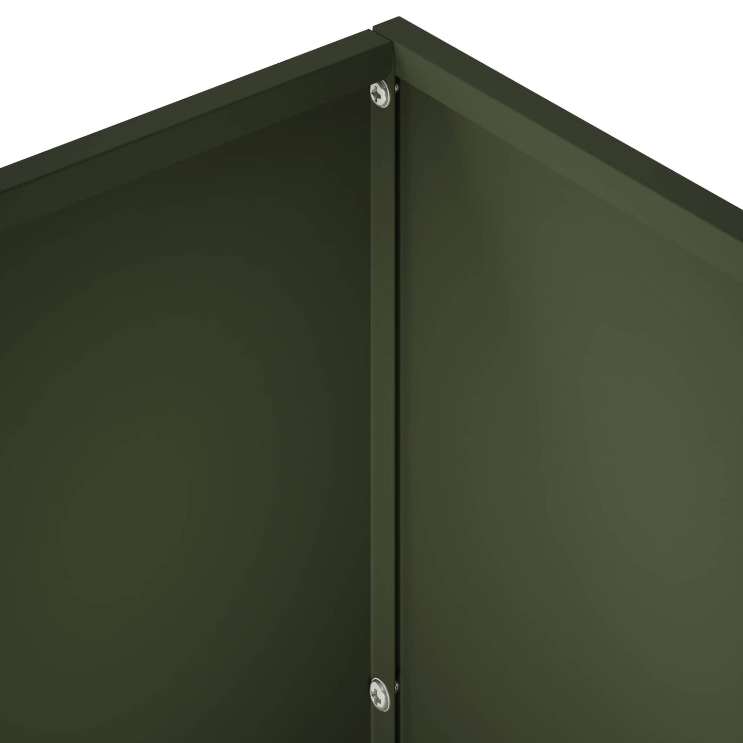 Plantenbak 2 st Olijfgroen 60 x 30 x 50 cm Koudgewalst staal