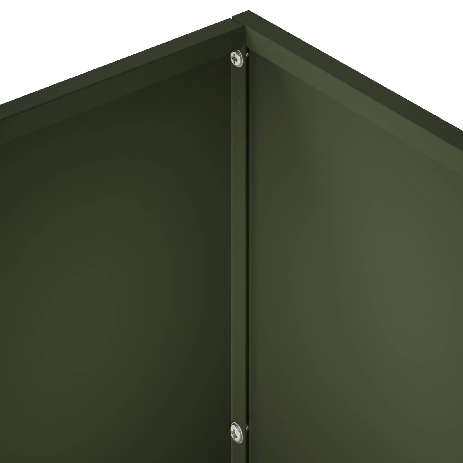 Plantenbak 2 st Olijfgroen 60 x 30 x 50 cm Koudgewalst staal