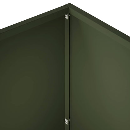 Plantenbak 2 st Olijfgroen 60 x 30 x 50 cm Koudgewalst staal