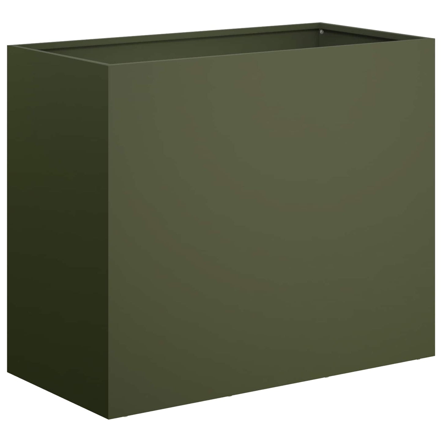 Plantenbak 2 st Olijfgroen 60 x 30 x 50 cm Koudgewalst staal