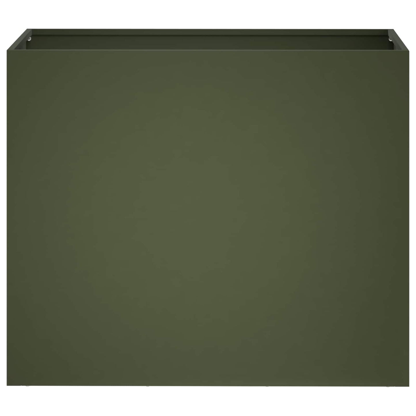 Plantenbak 2 st Olijfgroen 60 x 30 x 50 cm Koudgewalst staal