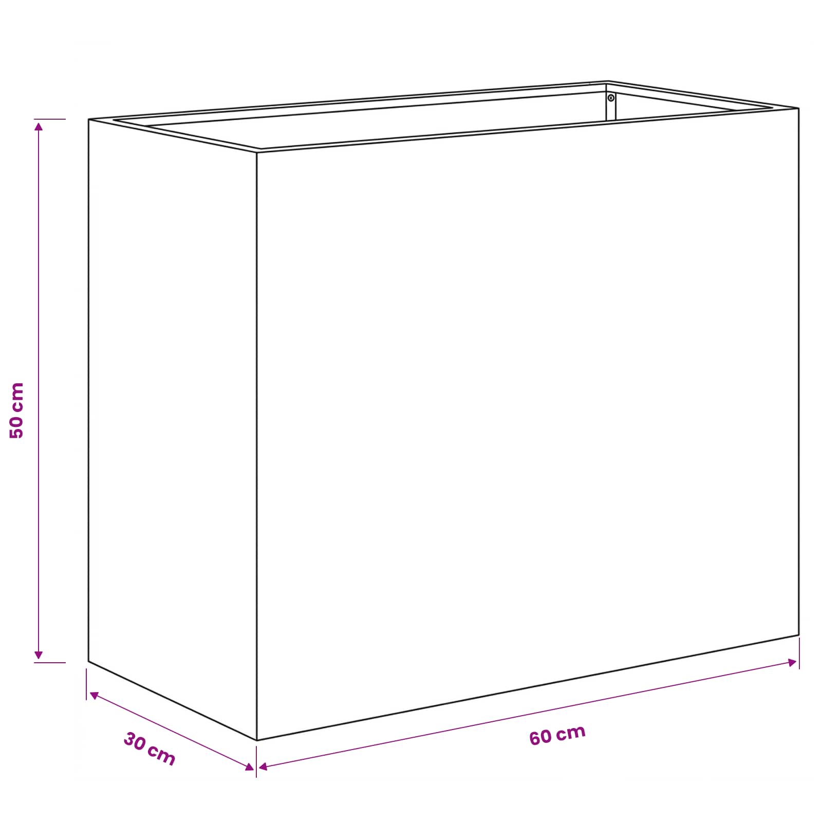 Plantenbak 2 st Olijfgroen 60 x 30 x 50 cm Koudgewalst staal