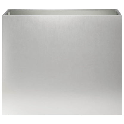 Plantenbak 2 st zilver 60 x 30 x 50 cm Roestvrij staal