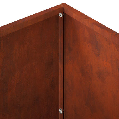 Plantenbak 2 st Roestkleurig 60 x 30 x 50 cm weervast staal