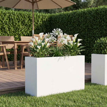 Plantenbak Wit 80 x 30 x 40 cm Koudgewalst staal
