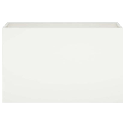 Plantenbak 2 st Wit 80 x 30 x 40 cm Koudgewalst staal